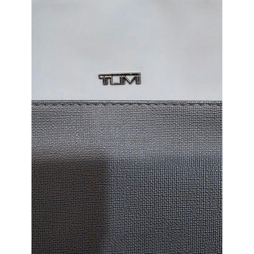 Tumi For Delta Travel Zip Pouch Case Gray Charcoal Toiletry Organizer Cosmetic - Picture 3 of 5